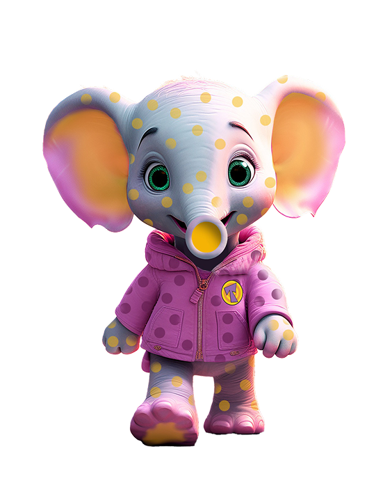 A pink polka-dot Toot ready to perform